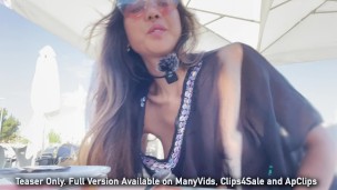 Solo in Public Restaurant Toilet and Walk Out Naked