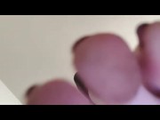 Giantess with dirty feet smashing a little man 14/16