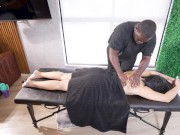 Massage ends in interracial sex with Big cock BBC to Latina MILF PAWG ends in creampie! Kylei Ellish 1/16