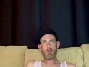 Almost caught stroking it at the Airbnb on the couch 6/16