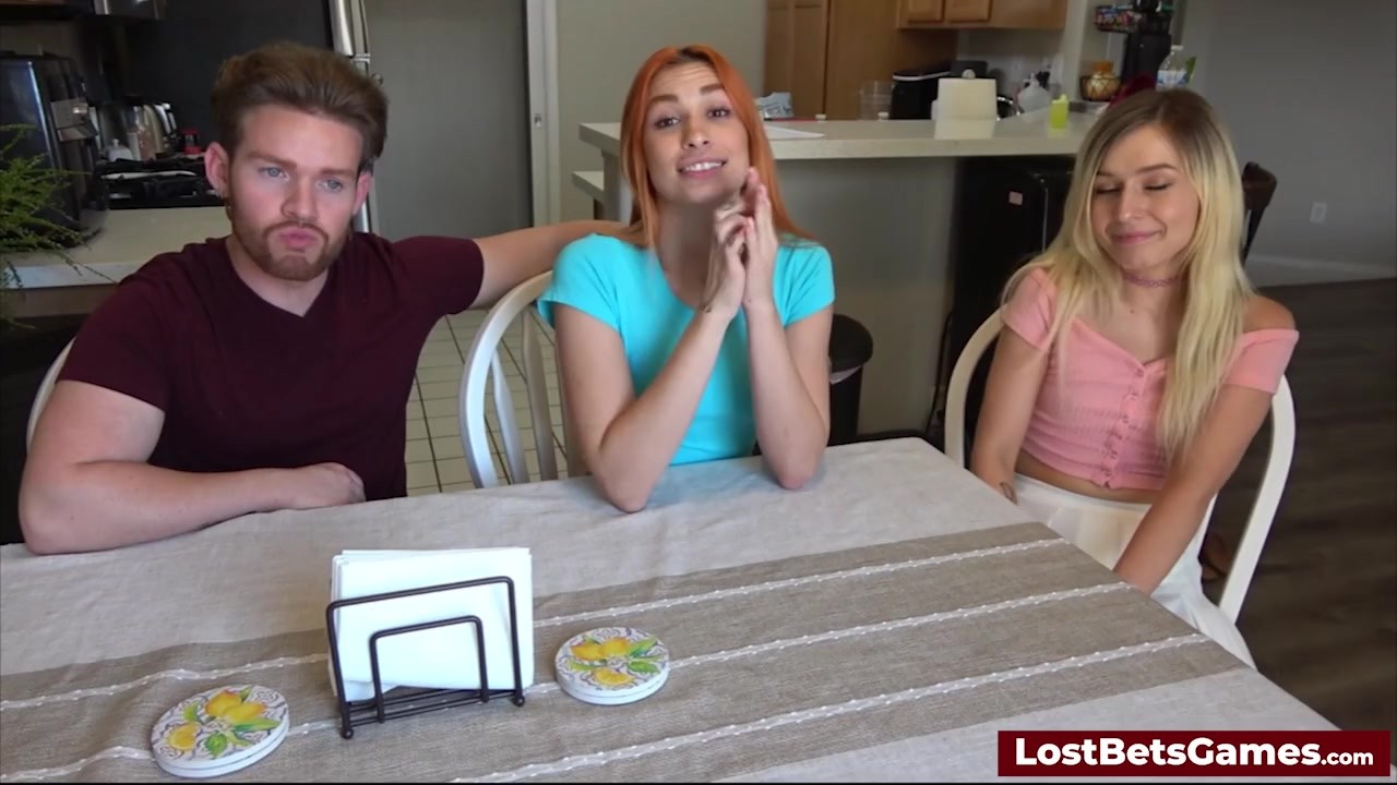He gets a wet blowjob from both his sexy friend after winning a ...