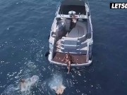 StepSisters Isizzu, Marilyn and Ginebra Steamy Threeway On A Boat - LETSDOEIT 13/16