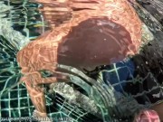 Real passionate sex underwater of a couple in love on vacation, risky outdoors 8/16