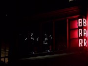 Leather spy spiked captured & bound 14/16