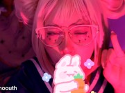 Messy deepthroat with himiko toga cosplay