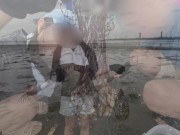 【個人撮影】セクシーな下着の彼女に新しいおもちゃを当てて、そのまま挿入して正常位で中出しまでしちゃう素人カップルの着衣SEX動画♡／Japanese amateur hentai 16/16