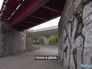 Public Agent She gets her sweet tits and ass out in public an then fucks in a public place 6/16