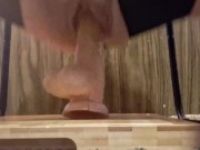 Panting Moaning on my chair while on i bounce on large dildo til i cum 1/16