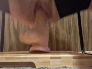 Panting Moaning on my chair while on i bounce on large dildo til i cum 13/16