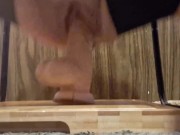 Panting Moaning on my chair while on i bounce on large dildo til i cum 7/16