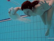 Tight brunette Russian babe Katy Soroka swims 12/16