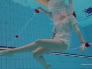 Tight brunette Russian babe Katy Soroka swims 5/16