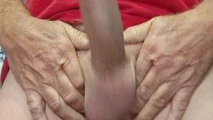 Stroking the boner and ballbag