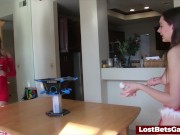 A gify mystery box strip game with amazed players 10/16