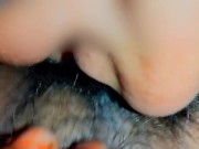 Beautiful Chubby Wife Bathroom shower then husband eyes Eating pussy. 5/16