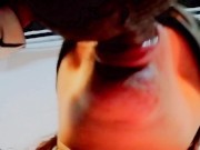 The cock-thirsty Bhabhi sucked the cock and squirted on her boobs. 13/16