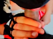 The cock-thirsty Bhabhi sucked the cock and squirted on her boobs. 5/16