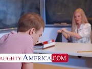 Blonde With Sizeable Racks Teaches Student How To Properly Fuck 1/16