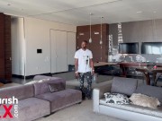 Trailer Ace was coming to his presidential suite while traveling and little to his surprise was a woman on his balcony 1/16