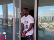 Trailer Ace was coming to his presidential suite while traveling and little to his surprise was a woman on his balcony 2/16