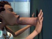 3DGSPOT - Teen Cheerleader Deepthroats And Fucks A Random Big Dick In Glory Hole! UNCENSORED SEX! 8/16