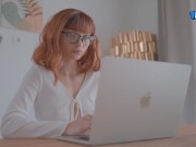 She Makes Him Cum Inside Her Tight Young Pussy On Zoom Meeting 1/16