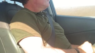 Watch me edging and jerking-off in my car