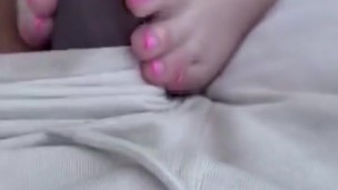 Public BBC Footjob with Snowbunny PAWG