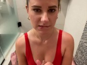 Shower Blowjob with Titty Cumshot #RachelRayan 8/16