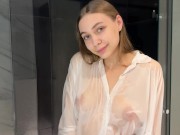 Transparent White Shirt Dry vs Wet 12/16