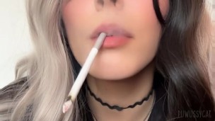 Sexy Alt Egirl smoking and dangling UpClose (Full Vid on my OnlyFans/ManyVids)