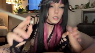 Slutty Stepdaughter sucks daddy's BWC while smoking a fatty (Full vid on my OnlyFans/ManyVids)