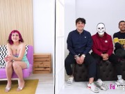 Amateur redhead Mei was desperate for having a BLIND DATE with us! 3/16