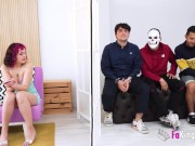 Amateur redhead Mei was desperate for having a BLIND DATE with us! 5/16