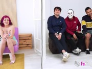 Amateur redhead Mei was desperate for having a BLIND DATE with us! 6/16