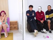 Amateur redhead Mei was desperate for having a BLIND DATE with us! 7/16