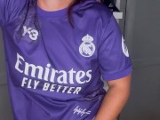 Footballer Girl Does A Striptease And She Ends Up With Her Pussy💦 9/16