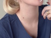 Nurse Skye Blue gives you JOI at sperm donation center 16/16