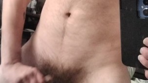 Tattooed gamer yanks it on giant mirror