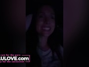 Big boobs babe chatting behind porn scenes b4 improv stage performance, watching Deadpool movie, getting sweaty - Lelu Love 6/16