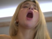 Hot blonde hard wet fuck and gets cumshot from old grandpa in a hotel room 16/16