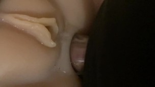 Je prend mon gode transparent pour baiser ma poupée en missionnaire