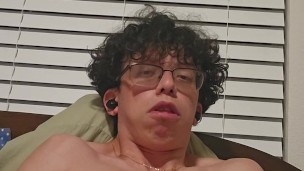 Blowing a load before going to Bed (Huge Cumshot!)
