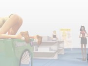 3DGSPOT - Two Busty Lesbians Try Double Dildo In A Public Store! UNCENSORED SEX! 3/16