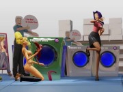 3DGSPOT - Two Busty Lesbians Try Double Dildo In A Public Store! UNCENSORED SEX! 5/16