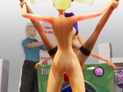 3DGSPOT - Two Busty Lesbians Try Double Dildo In A Public Store! UNCENSORED SEX! 8/16