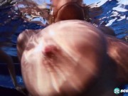 Sexy Big Tit Models Valory And Lana Went Skinny Dipping 9/16