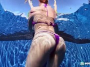 Two Big Tit Sexy Models Go Skinny Dipping Together 9/16