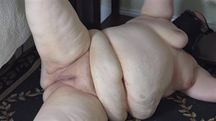 Big fat ass BBW maid lady cleaning house naked and showing juicy pussy close up - cum for me - Joi