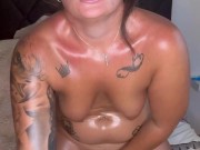 Oily Girl Plays With Her Little Pussy💦 Moaning 13/16